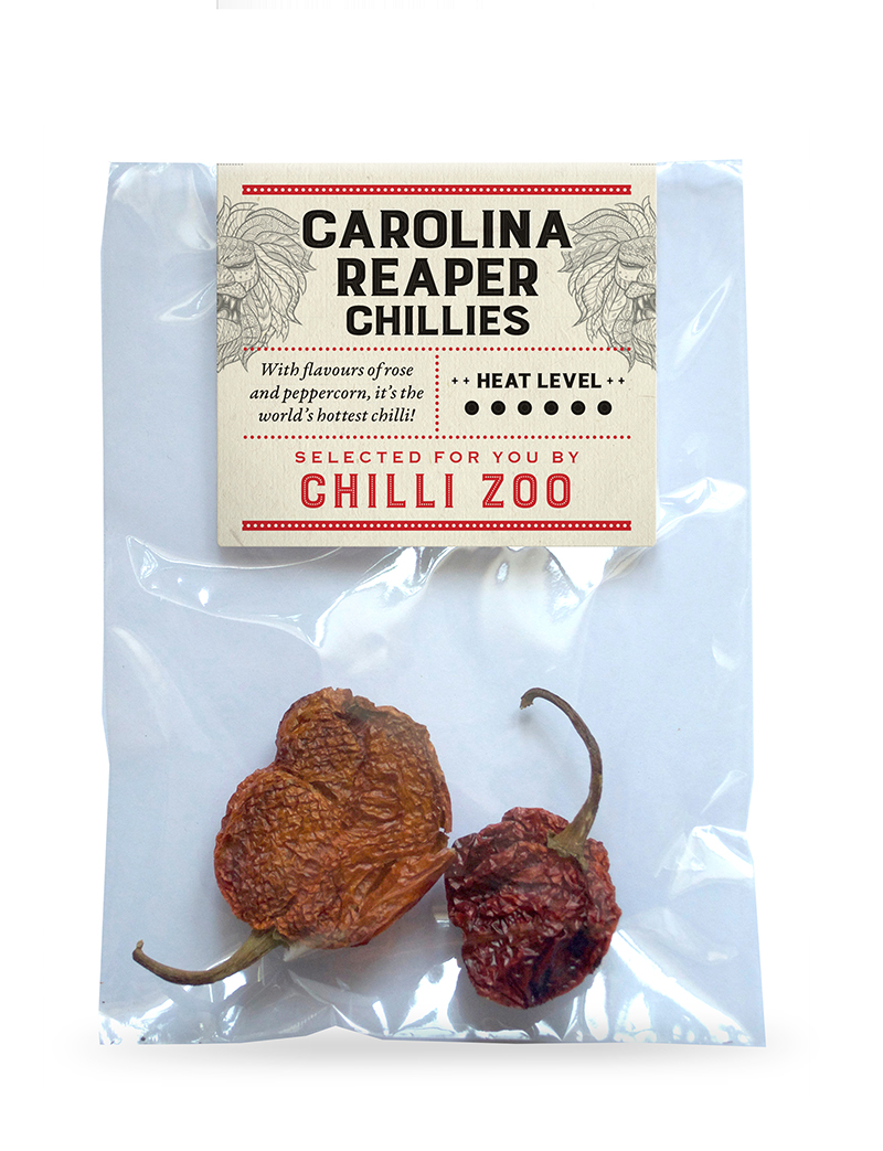 Dried Carolina Reaper chillies