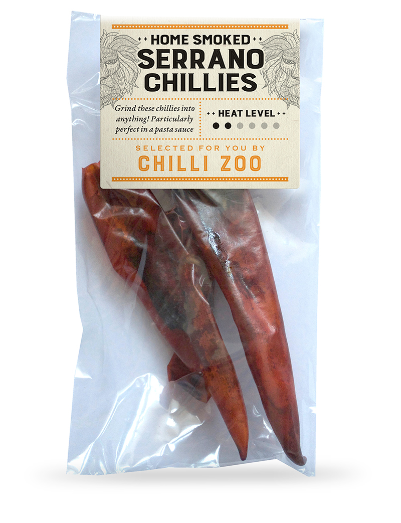 Dried Home-Smoked Serrano chillies