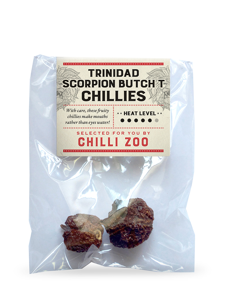 Dried Trinidad Scorpion Butch T chillies